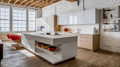 Modular Kitchen Island Design Ideas with Table
