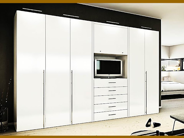 Sliding wardrobe with TV unit