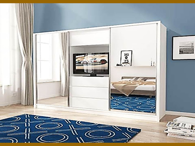 Sliding wardrobe with TV unit