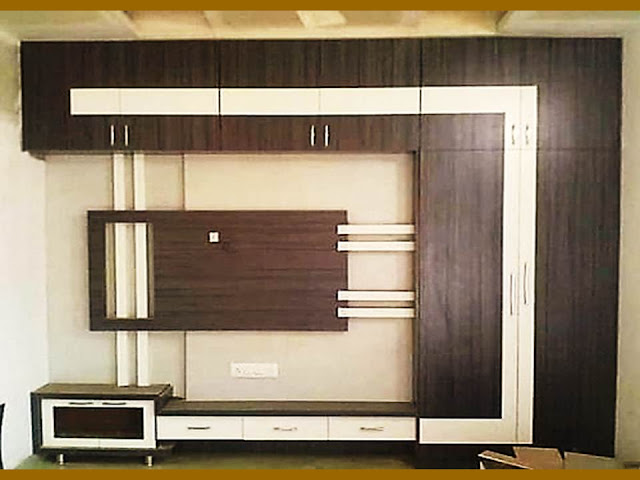 Sliding wardrobe with TV unit