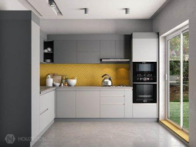 Modern Small L Shaped Modular Kitchen Designs by Alexa Kitchen