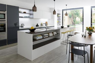 Modular Kitchen Island Design Ideas with Table