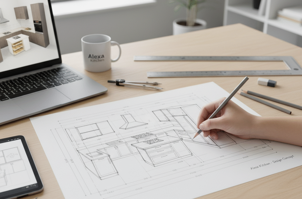 Step-by-Step Guide to Drawing Modular Kitchen Design