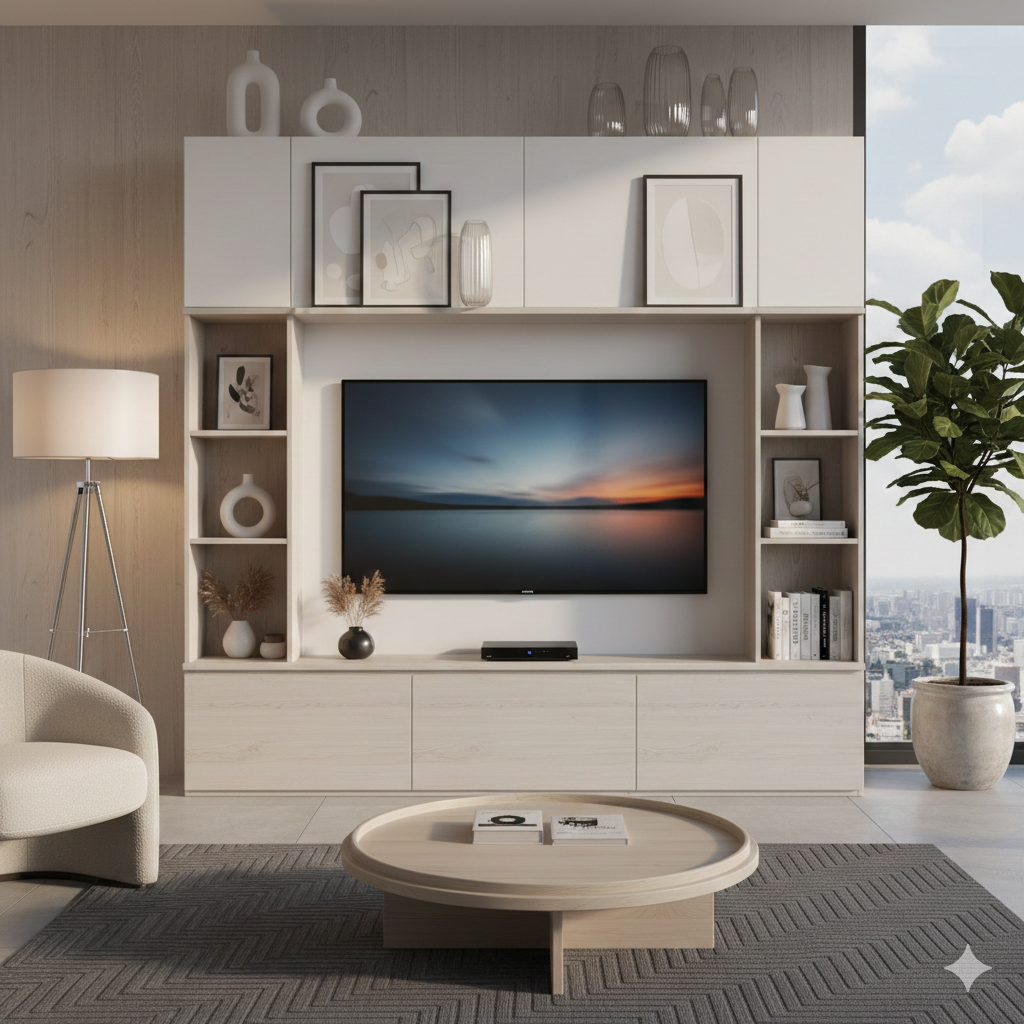 lcd panel design for living room